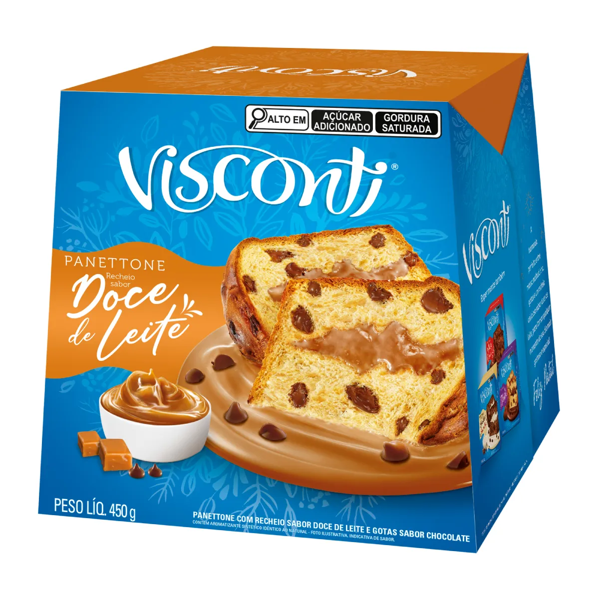 Visconti Panettone Recheio Sabor Doce de Leite 450g